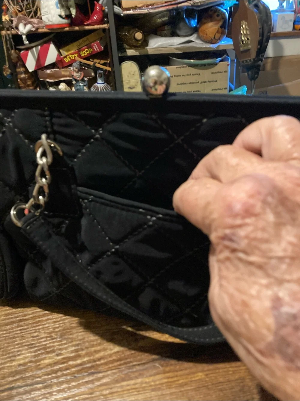 Vera Bradley classic black arm purse